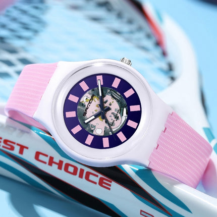 SANDA 3207 Fashion Waterproof Electronic Sports Watch(Blue+White)-garmade.com