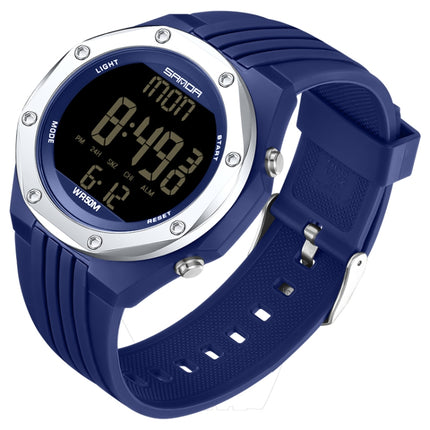 SANDA 6093 Waterproof Luminous Electronic Digital Watch(Blue)-garmade.com