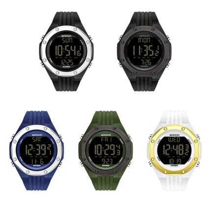 SANDA 6093 Waterproof Luminous Electronic Digital Watch(Army Green)-garmade.com