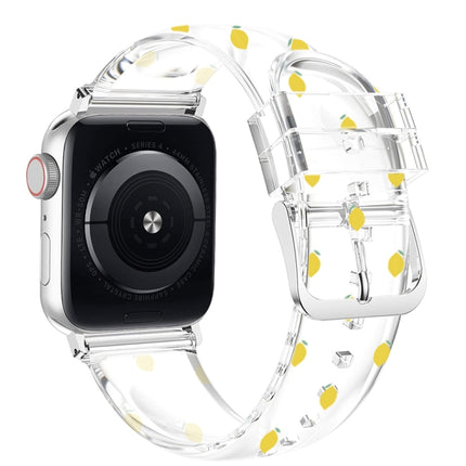 Square Buckle Transparent Watch Band For Apple Watch Ultra 49mm&Watch Ultra 2 49mm / Series 9&8&7 45mm / SE 3&SE 2&6&SE&5&4 44mm / 3&2&1 42mm(Lemon)-garmade.com