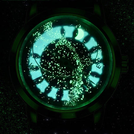 OLEVS 9923 Luminous Starry Dial Automatic Mechanical Men Watch(Silver)-garmade.com