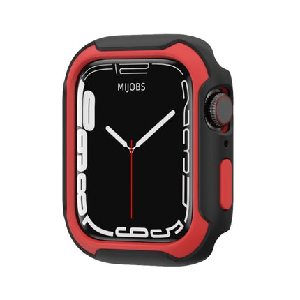 Detachable Two-color Watch Case For Apple Watch Series 9 / 8 / 7 41mm / 6&SE&5&4 40mm(Black Red)-garmade.com