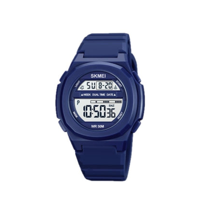 SKMEI 1821 Stainless Steel Buckle Silicone Strap Electronic Watch(Royal Blue)-garmade.com