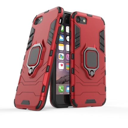 For iPhone SE 2020 Shockproof PC + TPU Protective Case with Magnetic Ring Holder(Red)-garmade.com