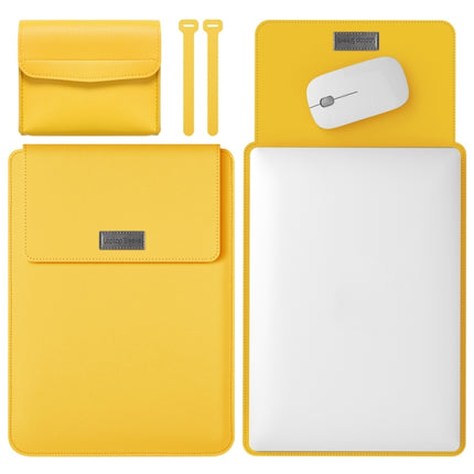 4 in 1 Lightweight and Portable Leather Computer Bag, Size:11/12 inches(Yellow)-garmade.com