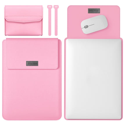4 in 1 Lightweight and Portable Leather Computer Bag, Size:11/12 inches(Pink)-garmade.com
