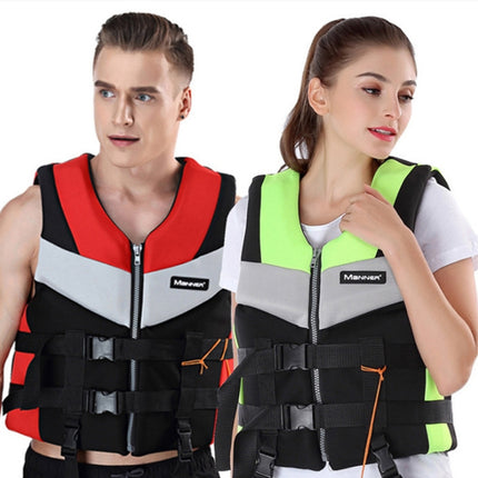 MANNER QP2030 Adult Buoyancy Vest Swimming Aid Life Jacket, Size:L(Green)-garmade.com