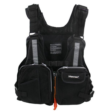 MANNER QP2027 Adult Buoyancy Fishing Vest Life Jacket(Black)-garmade.com