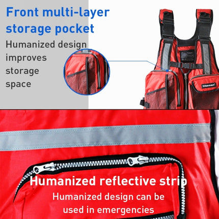 MANNER QP2027 Adult Buoyancy Fishing Vest Life Jacket(Red)-garmade.com