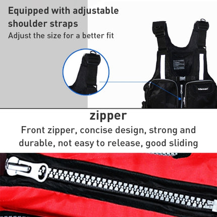 MANNER QP2027 Adult Buoyancy Fishing Vest Life Jacket(Black)-garmade.com