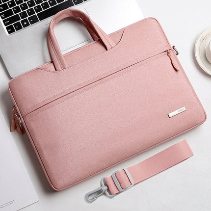 Handbag Laptop Bag Inner Bag with Shoulder Strap, Size:14 inch(Pink)-garmade.com