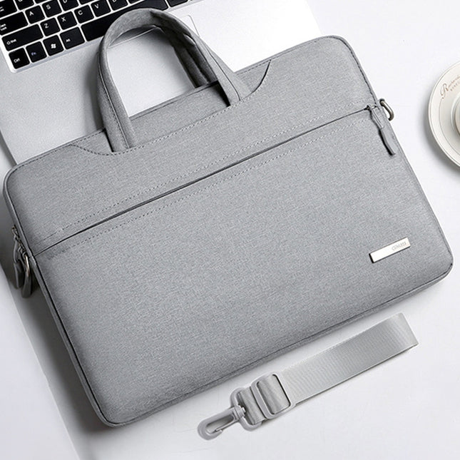 Handbag Laptop Bag Inner Bag with Shoulder Strap, Size:16.1 inch(Grey)-garmade.com