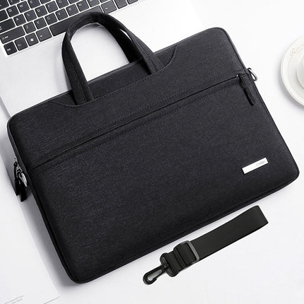 Handbag Laptop Bag Inner Bag with Shoulder Strap, Size:16.1 inch(Black)-garmade.com