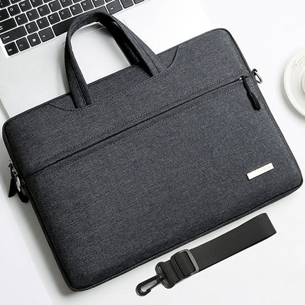 Handbag Laptop Bag Inner Bag with Shoulder Strap, Size:16.1 inch(Dark Grey)-garmade.com