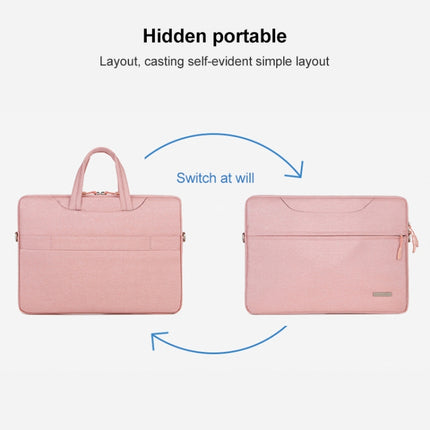 Handbag Laptop Bag Inner Bag with Shoulder Strap, Size:16.1 inch(Pink)-garmade.com