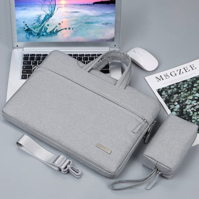 Handbag Laptop Bag Inner Bag with Shoulder Strap/Power Bag, Size:14 inch(Grey)-garmade.com