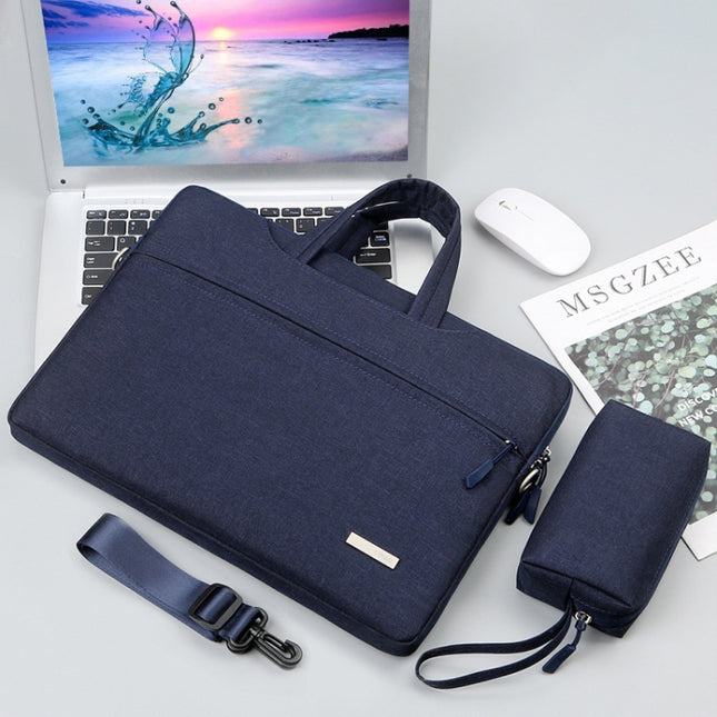Handbag Laptop Bag Inner Bag with Shoulder Strap/Power Bag, Size:16.1 inch(Dark Blue)-garmade.com
