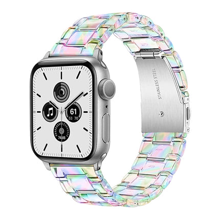Plastic Colorful Three-Bead Watch Band For Apple Watch Ultra 49mm&Watch Ultra 2 49mm / Series 9&8&7 45mm / SE 3&SE 2&6&SE&5&4 44mm / 3&2&1 42mm(Colorful)-garmade.com