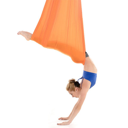 Indoor Anti-gravity Yoga Knot-free Aerial Yoga Hammock with Buckle / Extension Strap, Size: 400x280cm(Light Purple)-garmade.com
