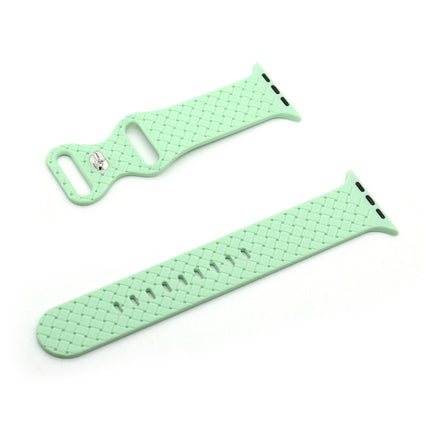 Weave Texture Watch Band For Apple Watch Series 9&8&7 41mm / SE 3&SE 2&6&SE&5&4 40mm / 3&2&1 38mm(Green)-garmade.com
