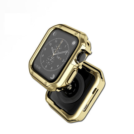 TPU Frame Watch Case For Apple Watch Series 9 / 8 / 7 41mm(Gold)-garmade.com