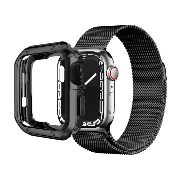 TPU Frame Watch Case For Apple Watch Series 6 & SE & 5 & 4 44mm(Black)-garmade.com