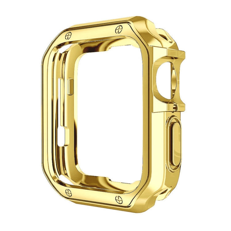 TPU Frame Watch Case For Apple Watch Series 6 & SE & 5 & 4 40mm(Gold)-garmade.com