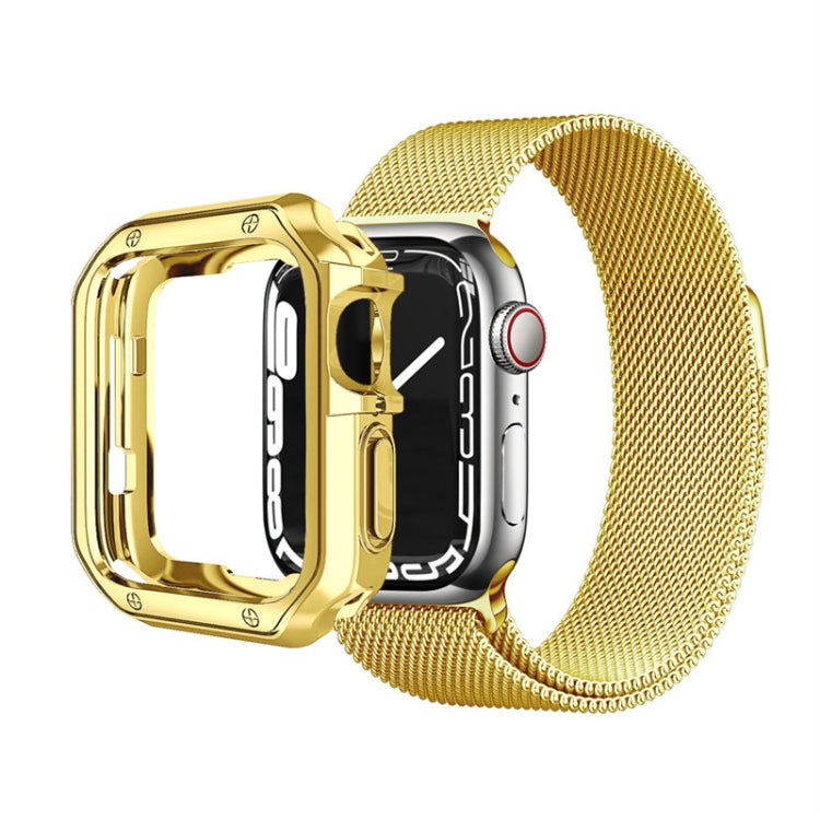 TPU Frame Watch Case For Apple Watch Series 6 & SE & 5 & 4 40mm(Gold)-garmade.com