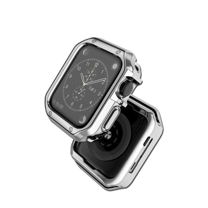 TPU Frame Watch Case For Apple Watch Series 6 & SE & 5 & 4 40mm(Silver)-garmade.com