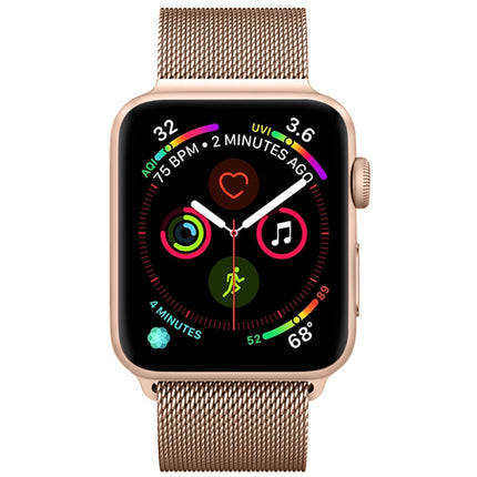 Milanese Stainless Steel Watch Band For Apple Watch Ultra 49mm&Watch Ultra 2 49mm / Series 9&8&7 45mm / SE 3&SE 2&6&SE&5&4 44mm / 3&2&1 42mm(Rose Gold)-garmade.com