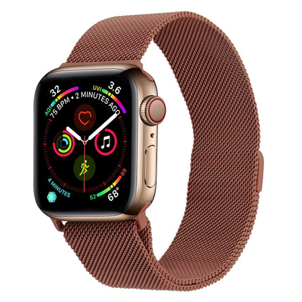 Milanese Stainless Steel Watch Band For Apple Watch Ultra 49mm&Watch Ultra 2 49mm / Series 9&8&7 45mm / SE 3&SE 2&6&SE&5&4 44mm / 3&2&1 42mm(Champagne Gold)-garmade.com