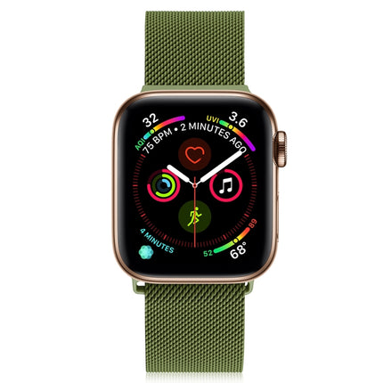 Milanese Stainless Steel Watch Band For Apple Watch Series 9&8&7 41mm / SE 3&SE 2&6&SE&5&4 40mm / 3&2&1 38mm(Grass Green)-garmade.com