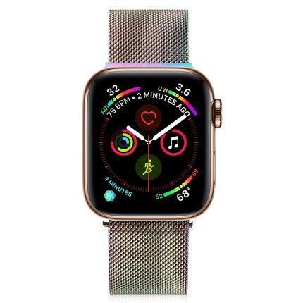 Milanese Stainless Steel Watch Band For Apple Watch Series 9&8&7 41mm / SE 3&SE 2&6&SE&5&4 40mm / 3&2&1 38mm(Colorful)-garmade.com