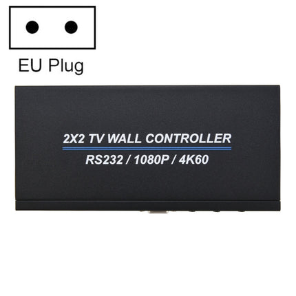 BT100 4K 60Hz 1080P 2 x 2 TV Wall Controller, Plug Type:EU Plug(Black)-garmade.com