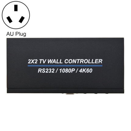 BT100 4K 60Hz 1080P 2 x 2 TV Wall Controller, Plug Type:AU Plug(Black)-garmade.com