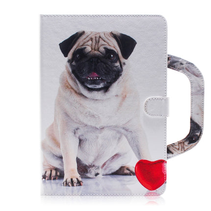 For iPad 11 (2020) 3D Colored Drawing Horizontal Flip Leather Tablet Case with Holder & Card Slot & Wallet & Handle(Pug)-garmade.com