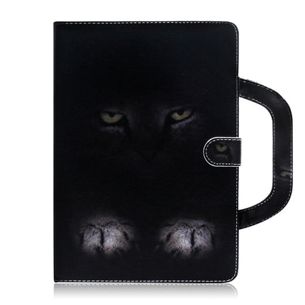 For iPad 11 (2020) 3D Colored Drawing Horizontal Flip Leather Tablet Case with Holder & Card Slot & Wallet & Handle(Mysterious Cat)-garmade.com