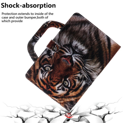 For iPad 11 (2020) 3D Colored Drawing Horizontal Flip Leather Tablet Case with Holder & Card Slot & Wallet & Handle(Siberian Tiger)-garmade.com