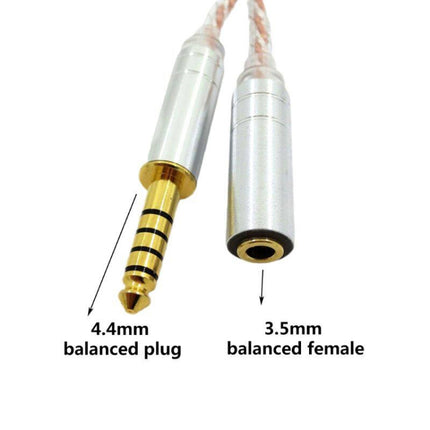 ZS0156 Balanced Inter-conversion Audio Cable(4.4 Balanced Male to 3.5 Balanced Female)-garmade.com