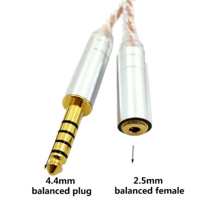 ZS0156 Balanced Inter-conversion Audio Cable(4.4 Balanced Male to 2.5 Balanced Female)-garmade.com