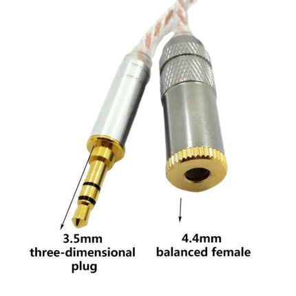 ZS0156 Balanced Inter-conversion Audio Cable(3.5 Stereo Male to 4.4 Balance Female)-garmade.com