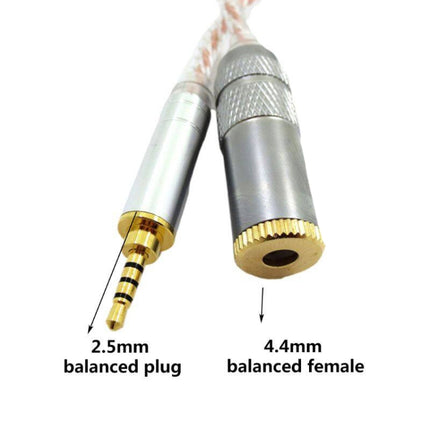 ZS0156 Balanced Inter-conversion Audio Cable(2.5 Balanced Male to 4.4 Balanced Female)-garmade.com