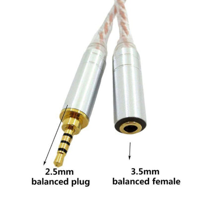 ZS0156 Balanced Inter-conversion Audio Cable(2.5 Balanced Male to 3.5 Balanced Female)-garmade.com