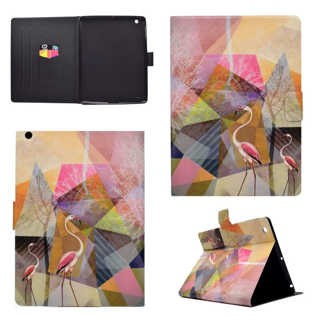 For iPad 5 / 6 Horizontal Flip Leather Case with Holder & Card Slot & Sleep / Wake-up Function(Flamingo)-garmade.com