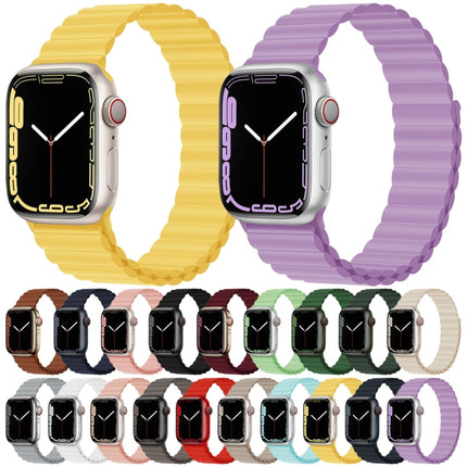 Silicone Magnet Watch Band For Apple Watch Ultra 49mm&Watch Ultra 2 49mm / Series 9&8&7 45mm / SE 3&SE 2&6&SE&5&4 44mm / 3&2&1 42mm(Black)-garmade.com