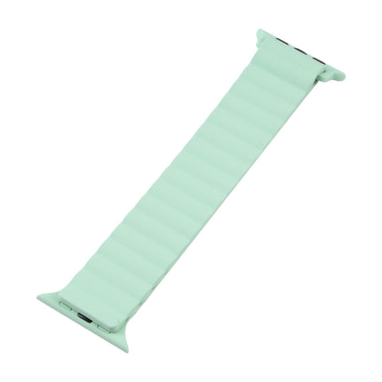 Silicone Magnet Watch Band For Apple Watch Series 9&8&7 41mm / SE 3&SE 2&6&SE&5&4 40mm / 3&2&1 38mm(Green)-garmade.com