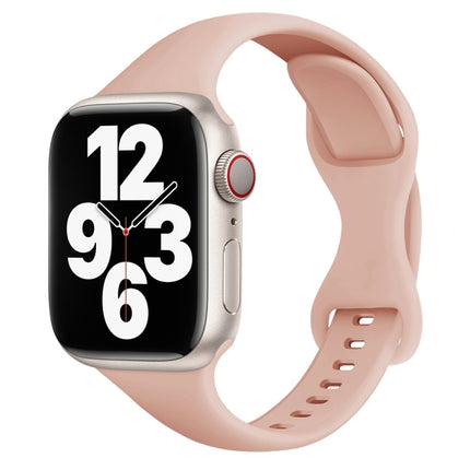 Small Waist Butterfly Buckle Watch Band For Apple Watch Ultra 49mm&Watch Ultra 2 49mm / Series 9&8&7 45mm / SE 3&SE 2&6&SE&5&4 44mm / 3&2&1 42mm(Pink)-garmade.com