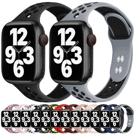 Double Nail Small Waist Watch Band For Apple Watch Ultra 49mm&Watch Ultra 2 49mm / Series 9&8&7 45mm / SE 3&SE 2&6&SE&5&4 44mm / 3&2&1 42mm(Dark Grey Black)-garmade.com