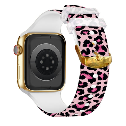 Square Buckle Color Printing Watch Band For Apple Watch Ultra 49mm&Watch Ultra 2 49mm / Series 9&8&7 45mm / SE 3&SE 2&6&SE&5&4 44mm / 3&2&1 42mm(Leopard 1)-garmade.com