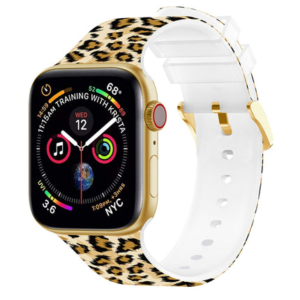 Square Buckle Color Printing Watch Band For Apple Watch Ultra 49mm&Watch Ultra 2 49mm / Series 9&8&7 45mm / SE 3&SE 2&6&SE&5&4 44mm / 3&2&1 42mm(Leopard 5)-garmade.com